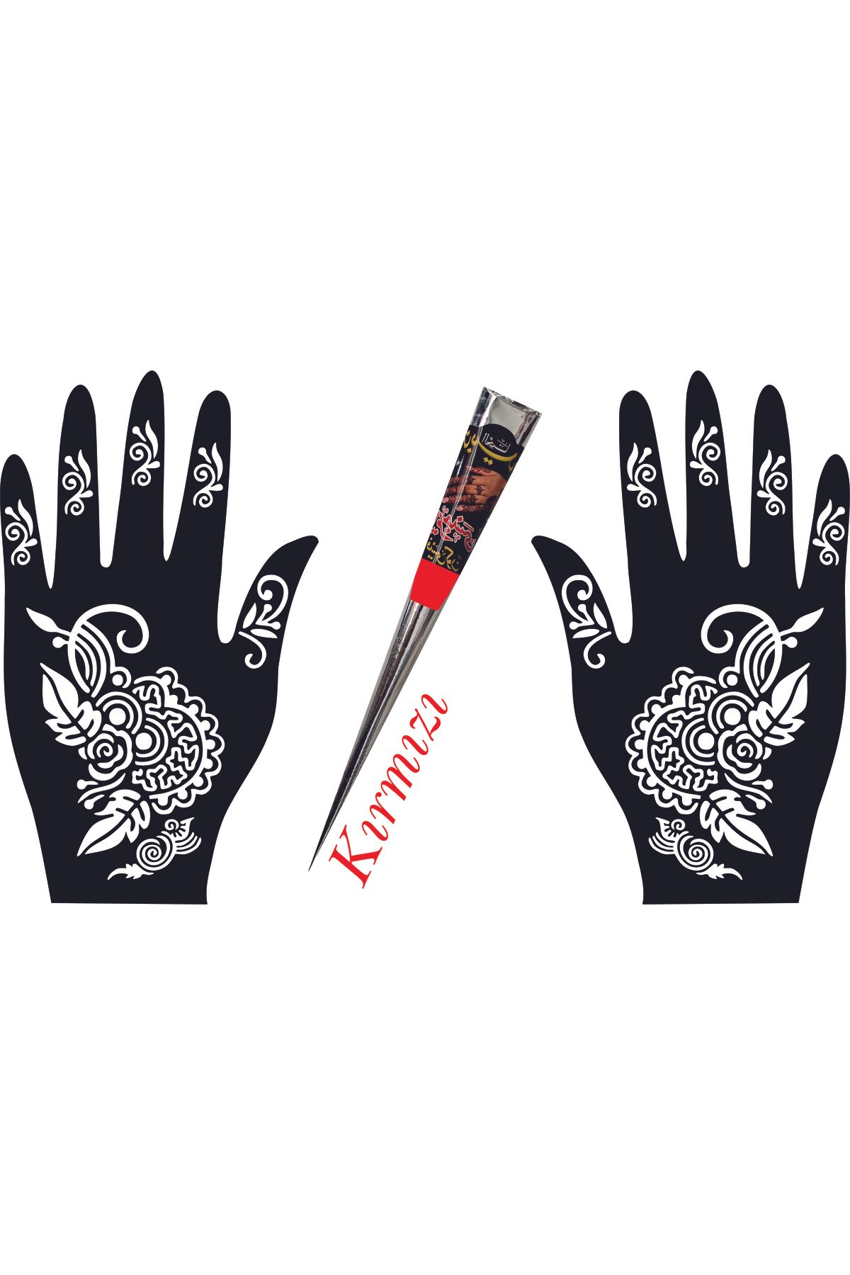 hennadibace El Deseni Kına Kalıbı (GEÇİCİ DÖVME ŞABLONU) Hint Kınası Henna Tattoo Stencil Kına Gecesi