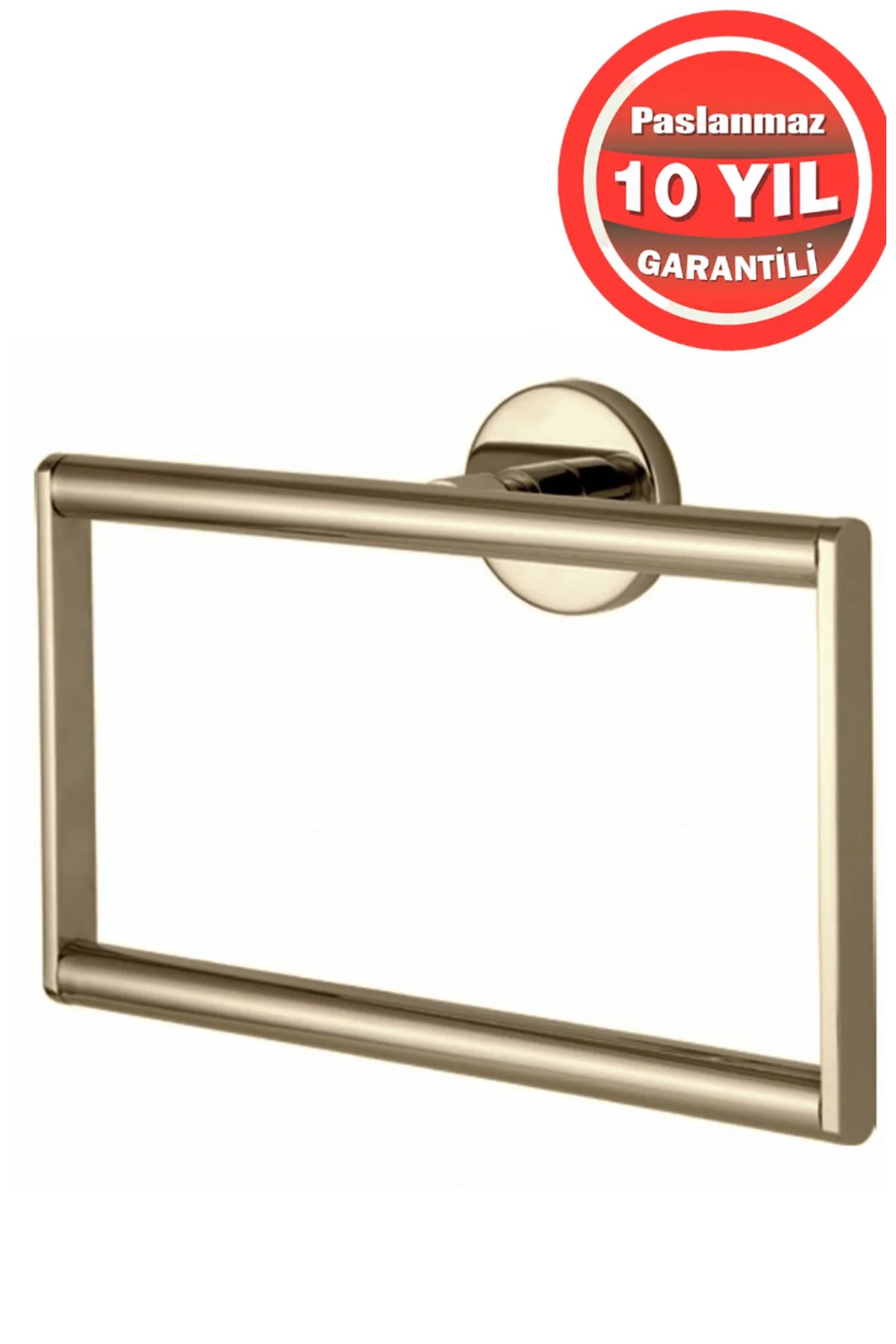 ÇELİK BANYO Paslanmaz Pirinç Flora Kare Havluluk Havlu Askısı Altın Gold