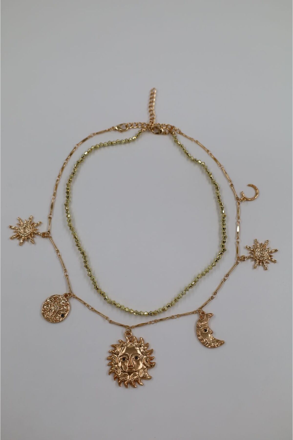 cindyaccessory ÇELİK CHARMLI KOLYE