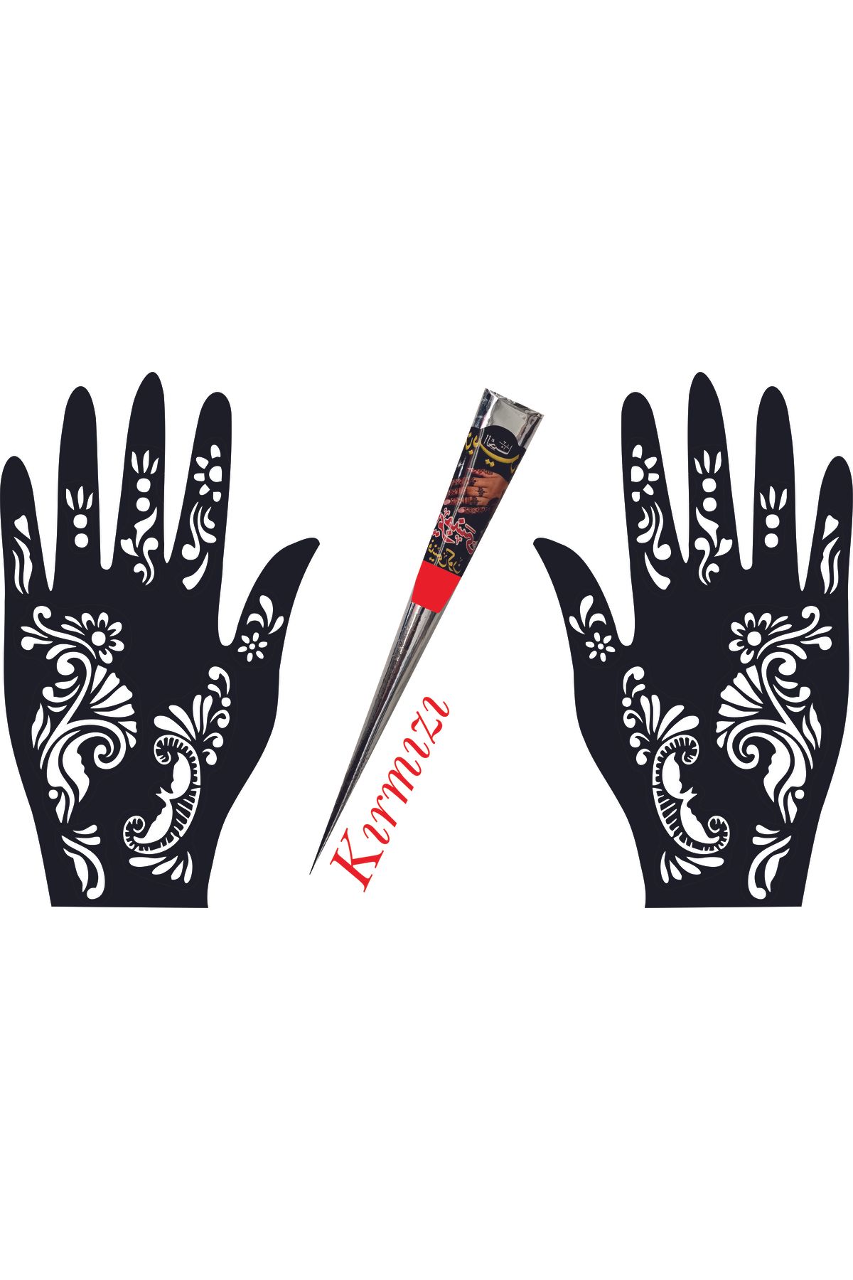 hennadibace El Deseni Kına Kalıbı (GEÇİCİ DÖVME ŞABLONU) Hint Kınası Henna Tattoo Stencil Kına Gecesi