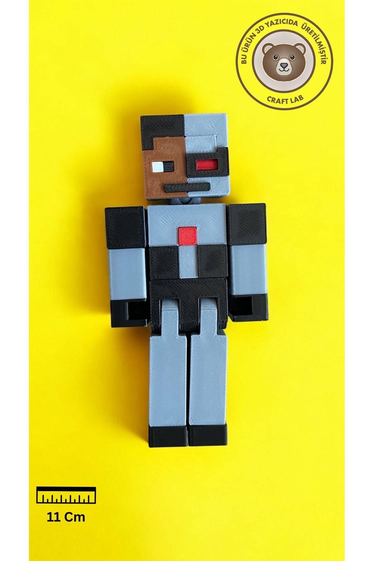 3D Ekspres Cyborg Oynar Eklemli Karakter Figür Çocuk Oyuncağı Minecraft 11 Cm