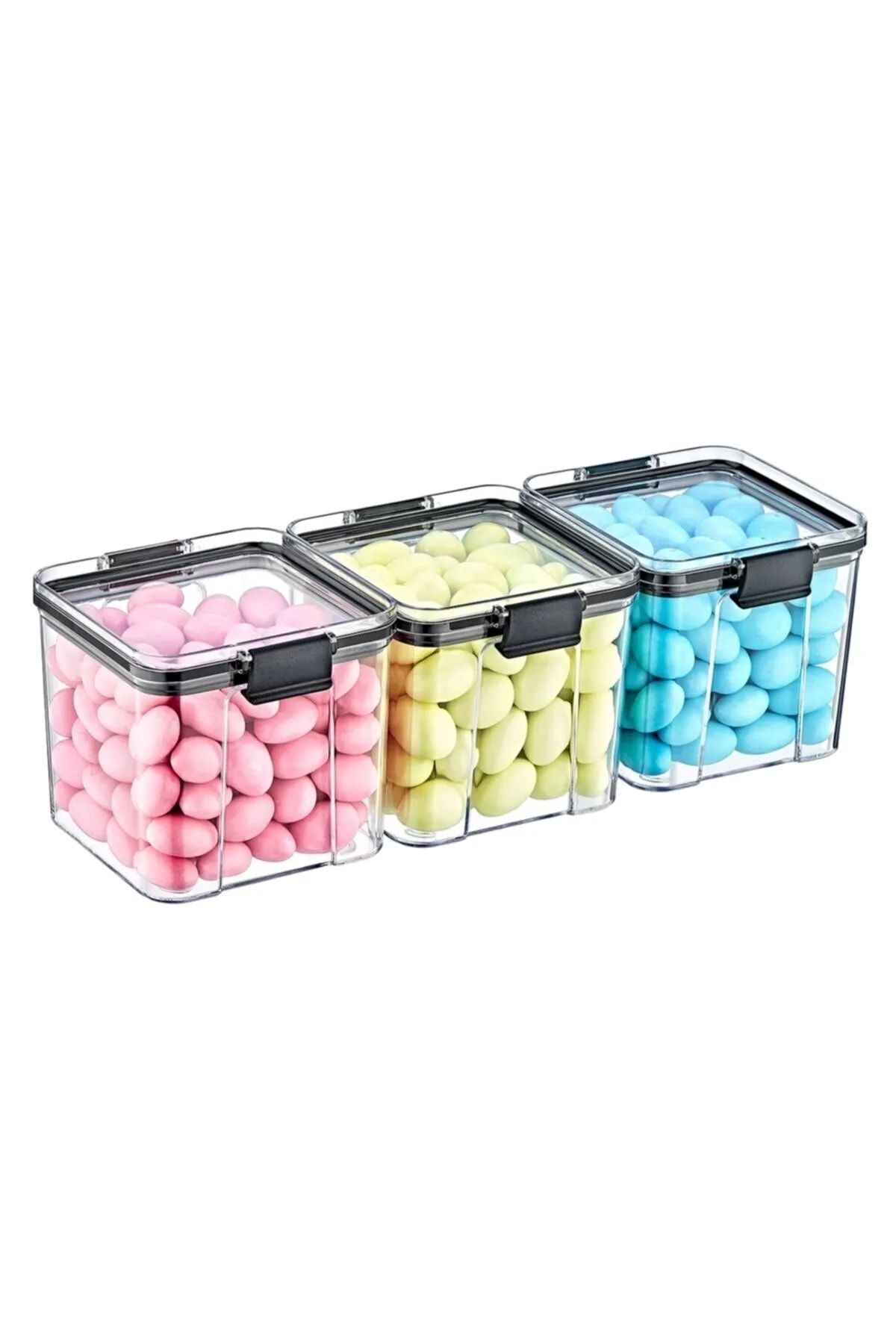teknotrust Şeffaf Saklama Kapları 3'lü Set, 700 ml, Pratik ve Güvenilir Depolama