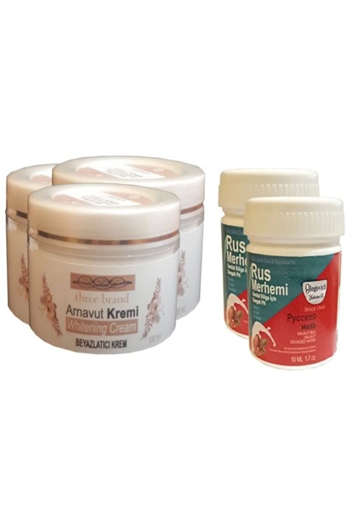 S'82 Three Brand Vücut Kremi 100 ml Arnavut Kremi3 Adet + Rus Merhemi 50 ml 2 Adet