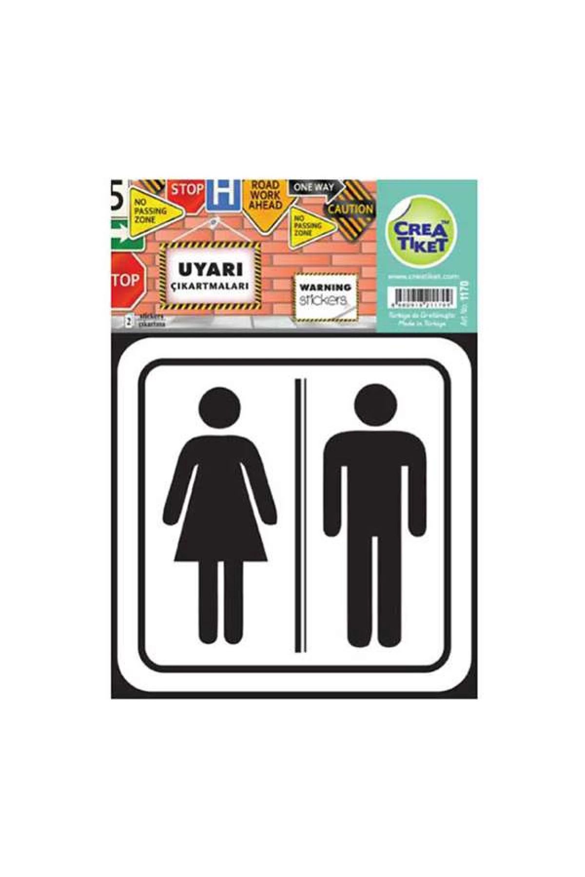 CREA Uyarı Etiketi - Erkek WC Figürü