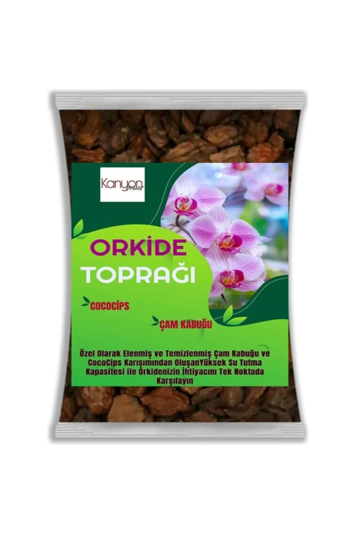 HK TİCARET 5 Litre Orkide Toprağı - Çam Kabuğu Ve Cococips Karışımlı - Elenmiş Temizlenmiş Iri Parçalı