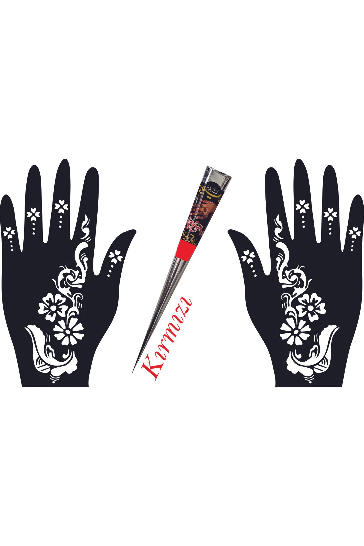 hennadibace El Deseni Kına Kalıbı (GEÇİCİ DÖVME ŞABLONU) Hint Kınası Henna Tattoo Stencil Kına Gecesi