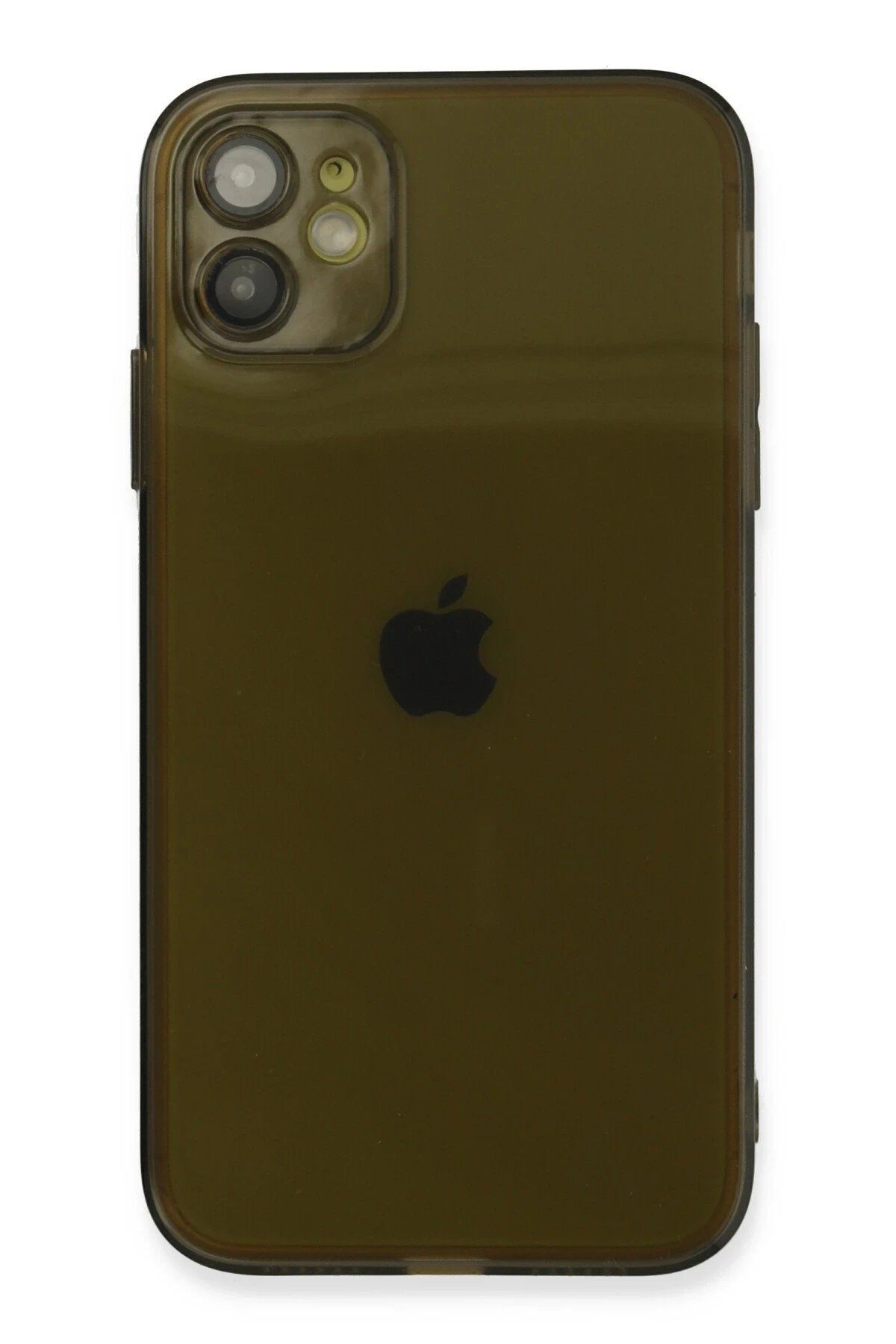 ENEFENDİ Newface iPhone 12 Kılıf Fly Lens Silikon - Siyah