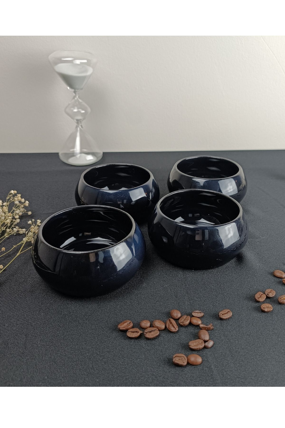 Minole El Yapımı Minimalist Seramik Set – Kahvaltılık & Sosluk - Çeyizlik Mutfak Ürünü - Tatlı Sufle Kasesi