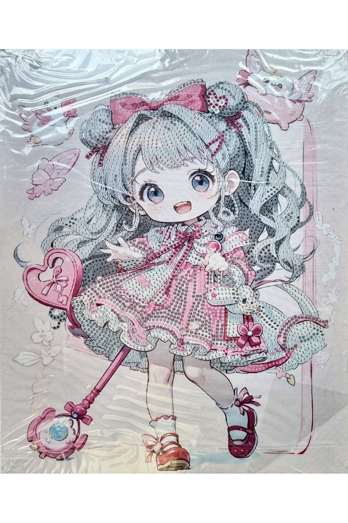 Hobiline 5d Elmas Taş Işleme Kiti 27 x 33 cm Anime Kız Desen