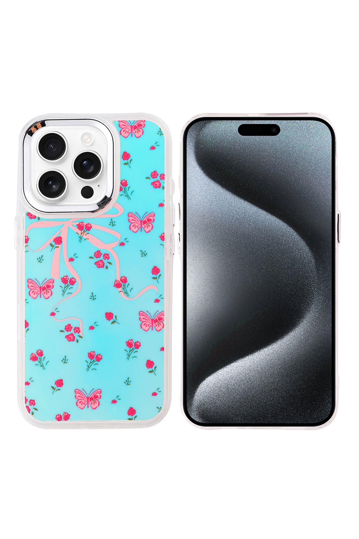Teleplus iPhone 15 Pro Max Kılıf Hadra Lüx Desenli Kapak