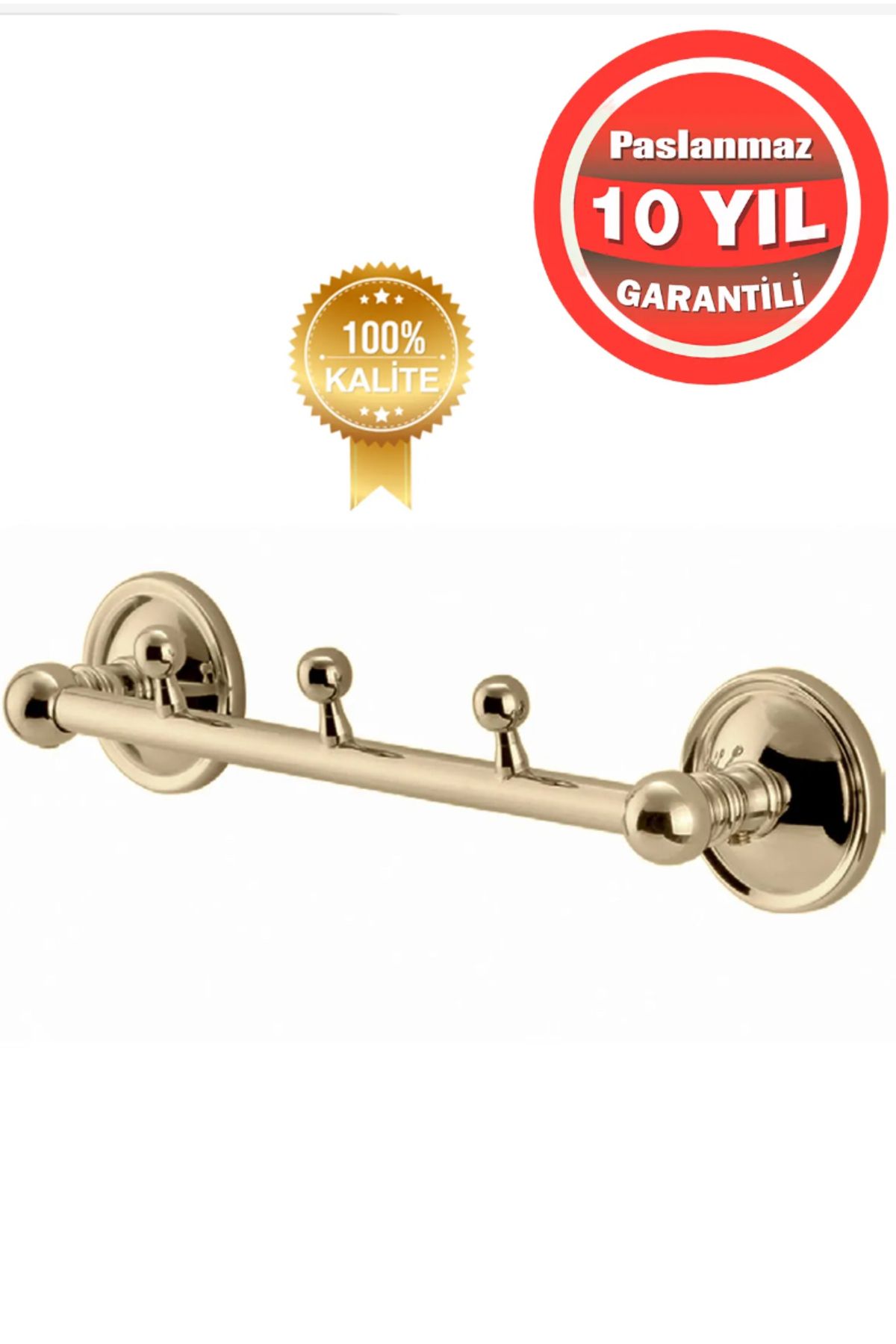 ÇELİK BANYO Paslanmaz Pirinç Bella 3'Lü Set Askılık Altın Gold