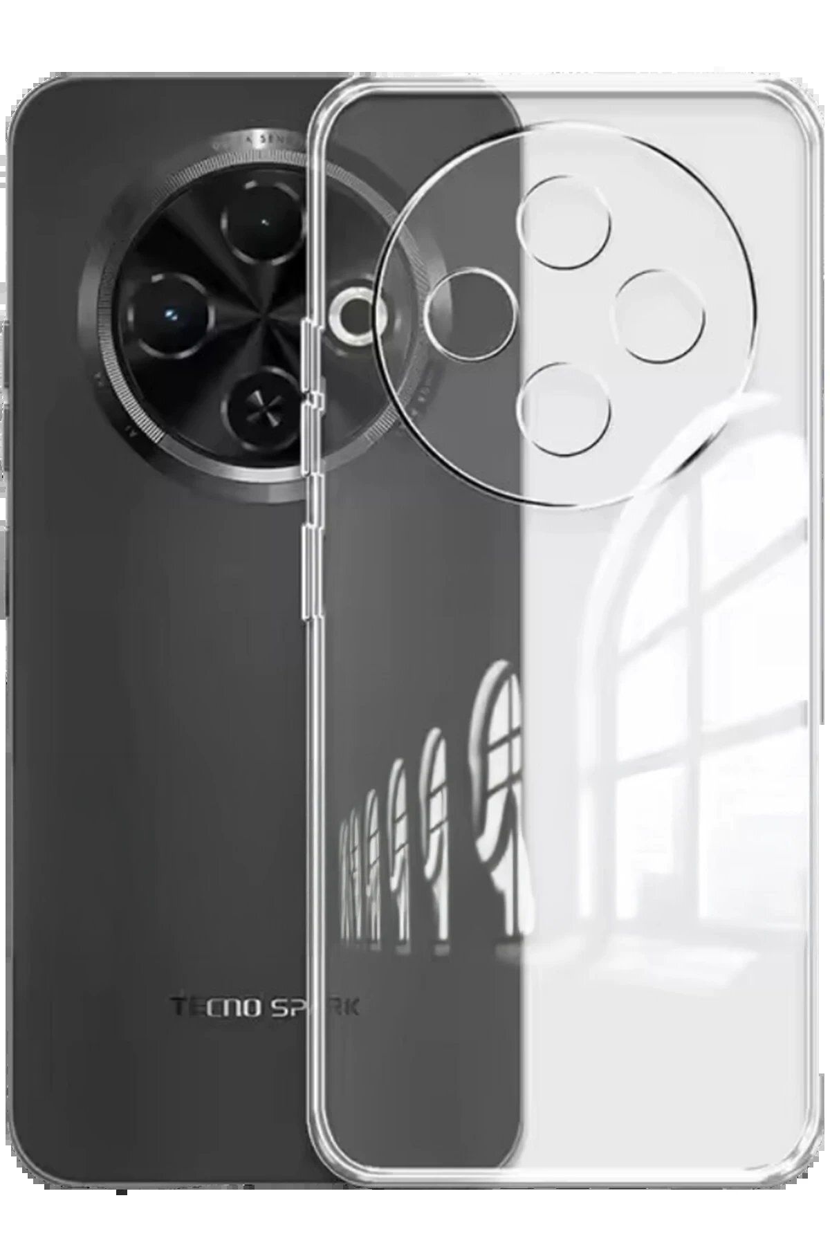 CepteToptan Newface Tecno Spark 30C Kılıf Lüx Şeffaf Silikon