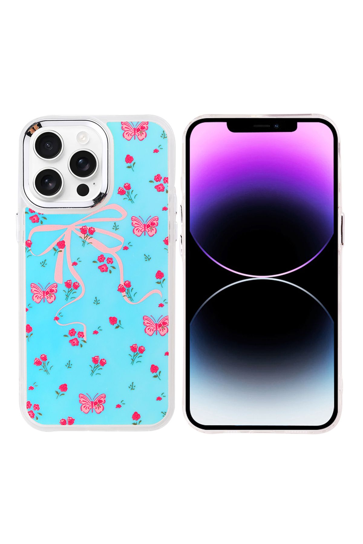Teleplus iPhone 14 Pro Max Kılıf Hadra Lüx Desenli Kapak