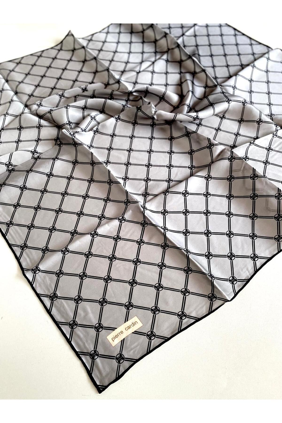 Pierre Cardin Sura İpek Eşarp 8902230-313-48173 Gri Karışık Desen