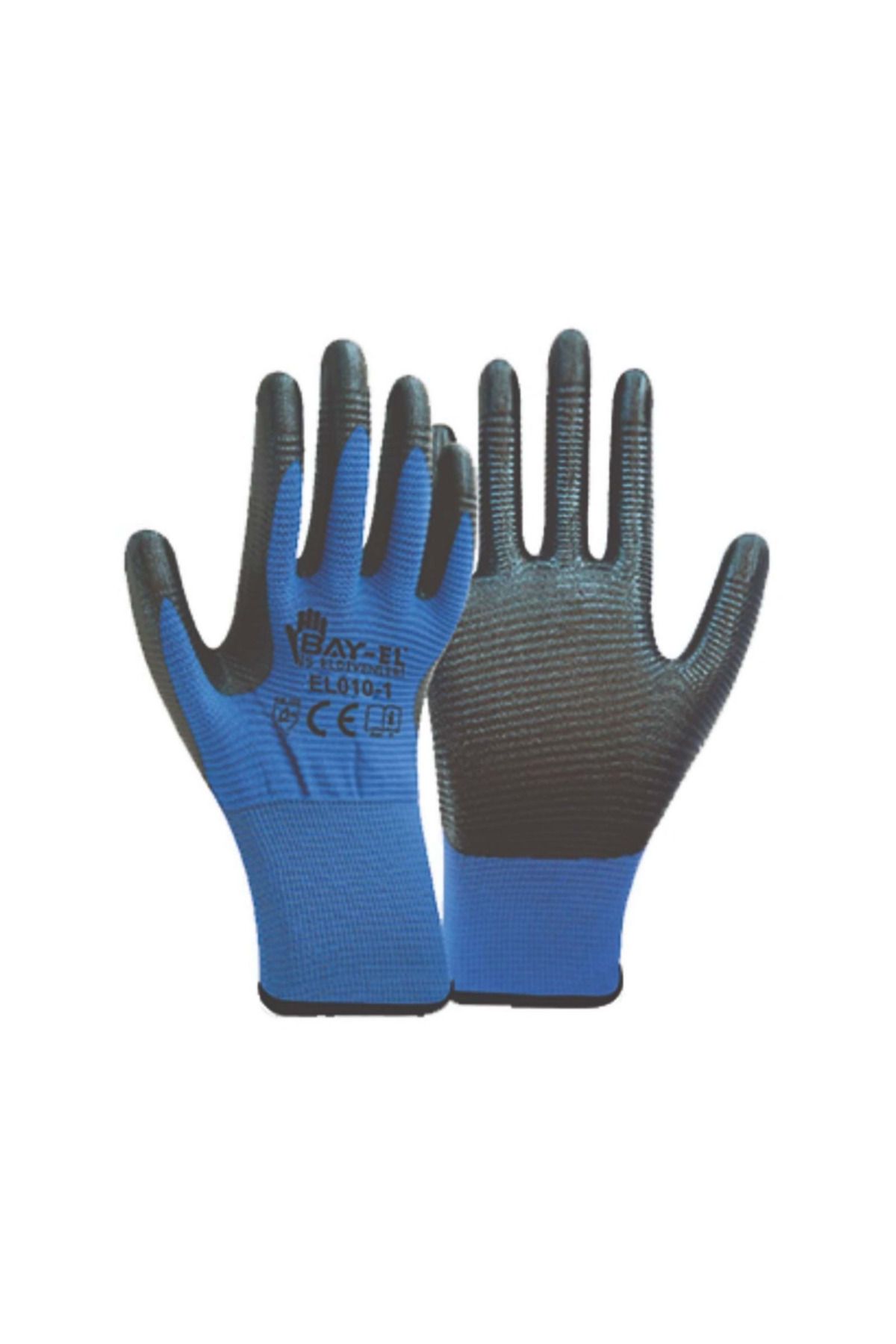 Bay-El BAYEL ZEBRA ELDİVEN EKSTRA 1/2 MAVİ-SİYAH 10" EL009(12 ADET)