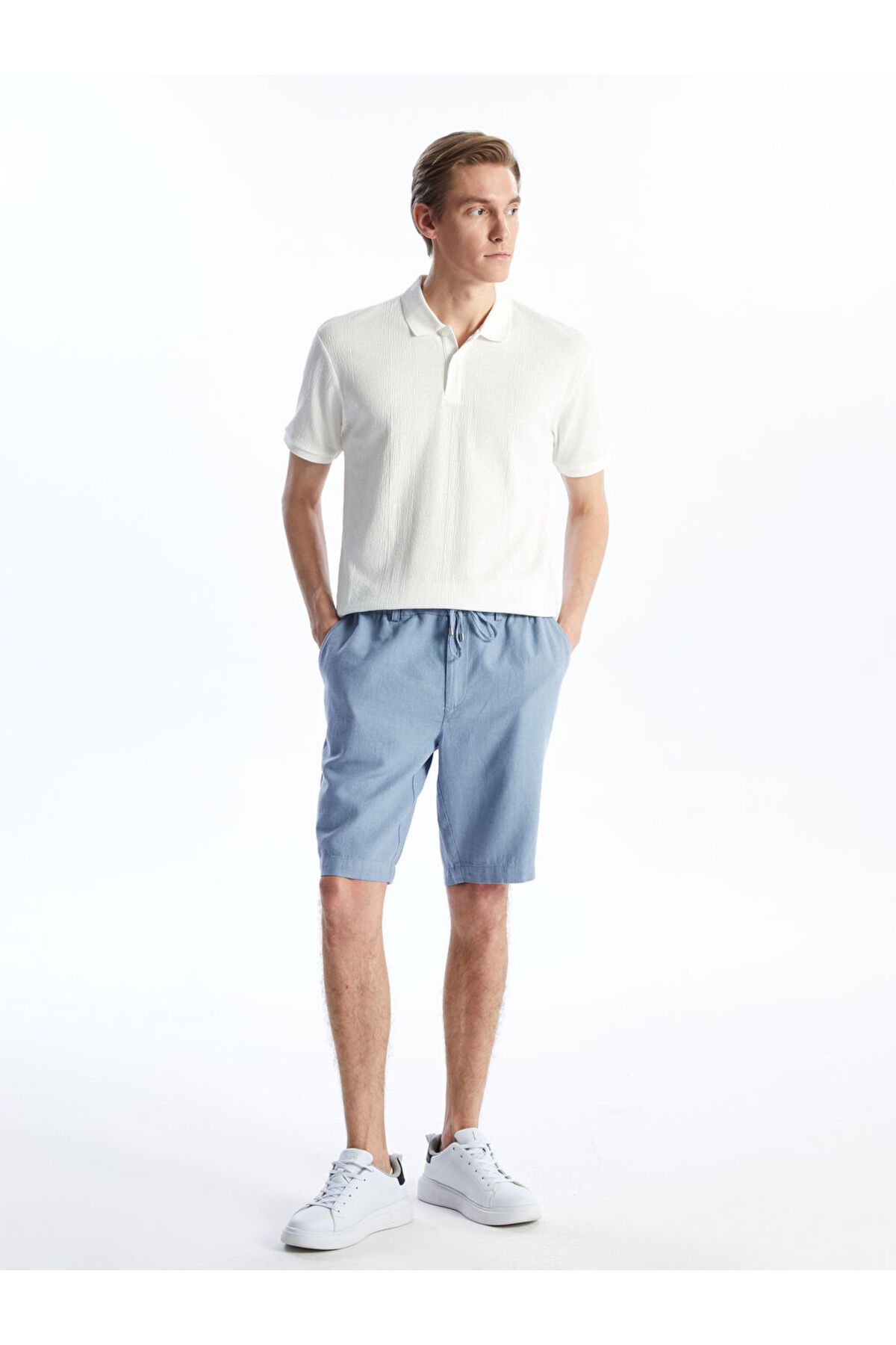 LC Waikiki Slim Fit Keten Karışımlı Erkek Şort
