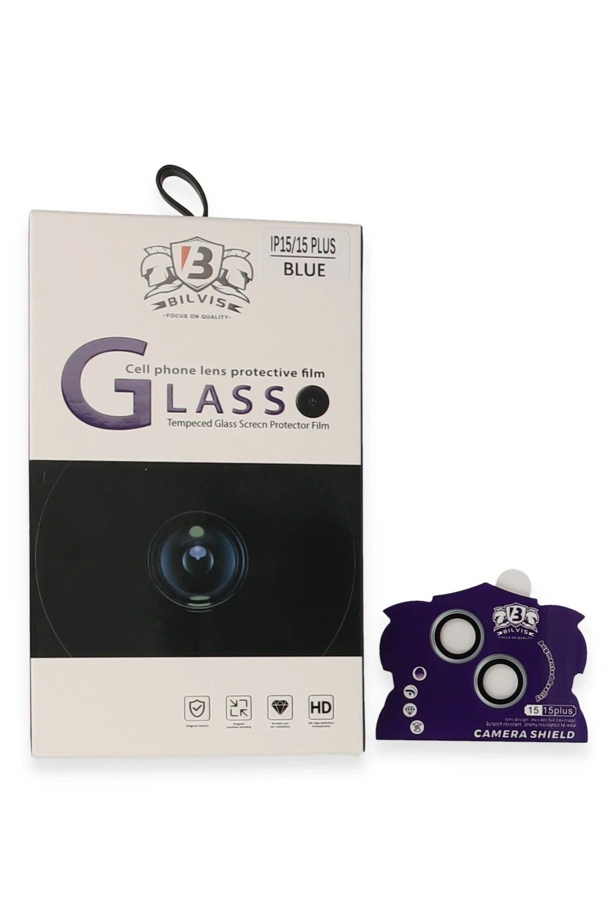 CepteToptan iPhone 15 Uyumlu Bilvis Titan Kamera Lens - Sierra Blue