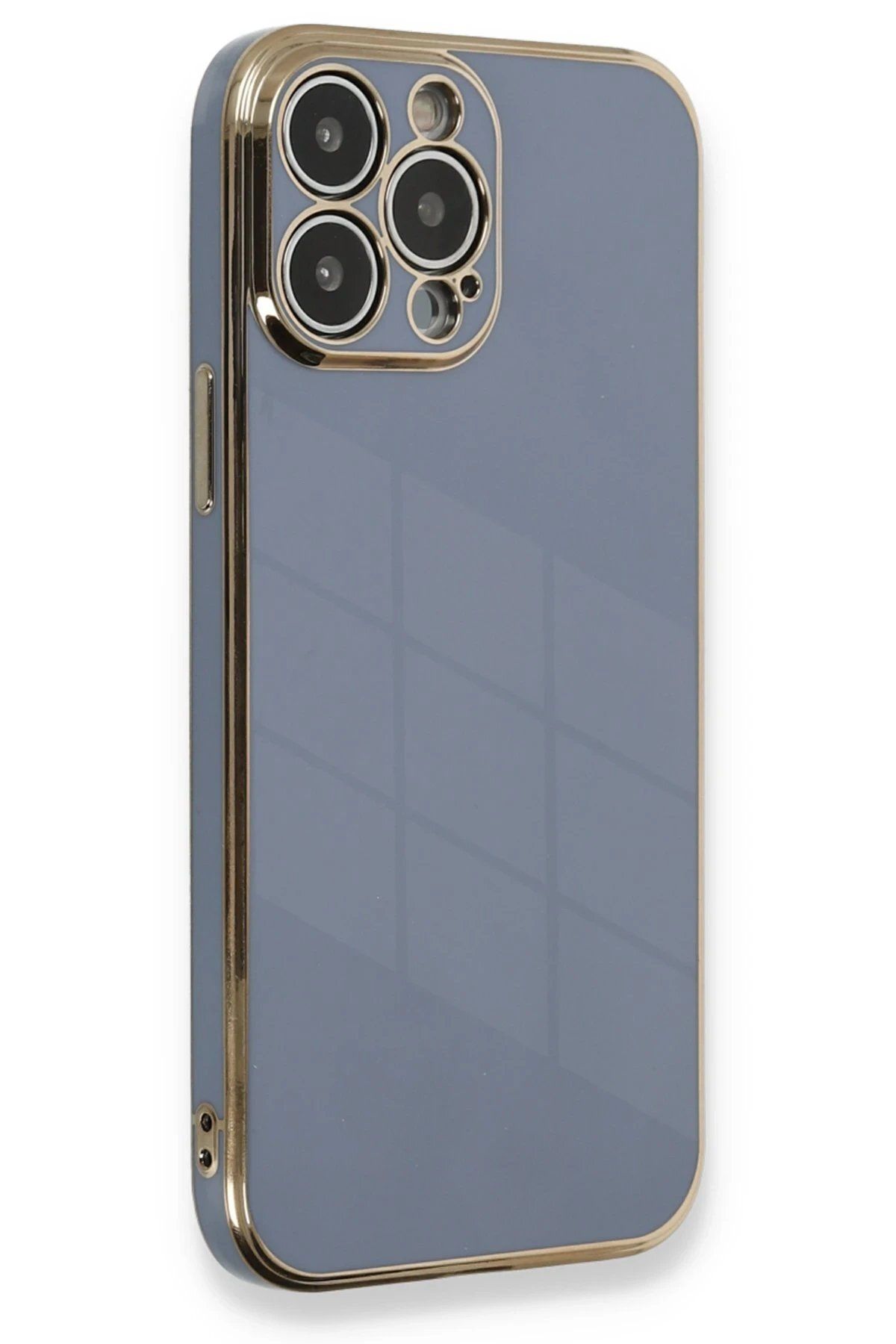 nerede bulurum Newface iPhone 13 Pro Max Kılıf Volet Silikon - Mavi