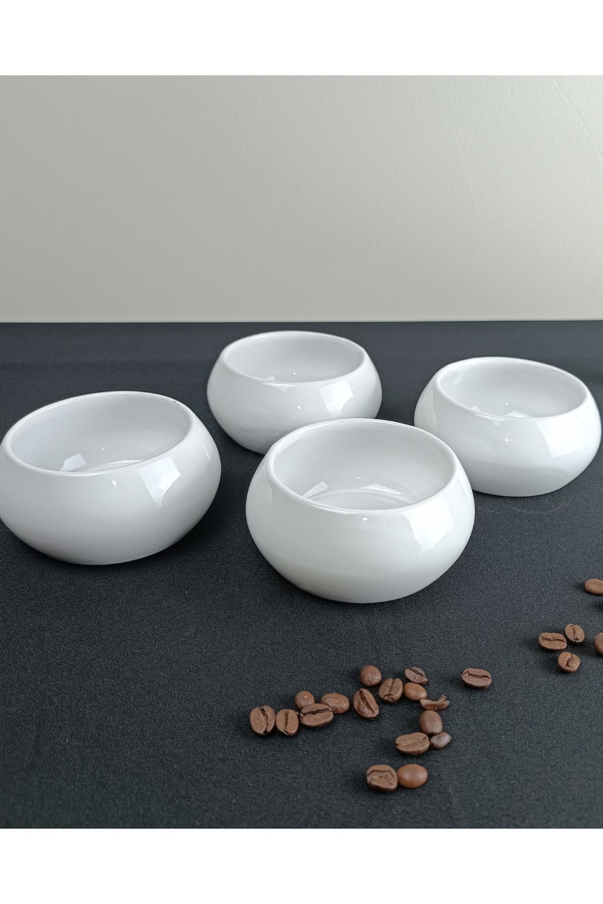 Minole El Yapımı Minimalist Seramik Set – Kahvaltılık & Sosluk - Çeyizlik Mutfak Ürünü - Tatlı Sufle Kasesi