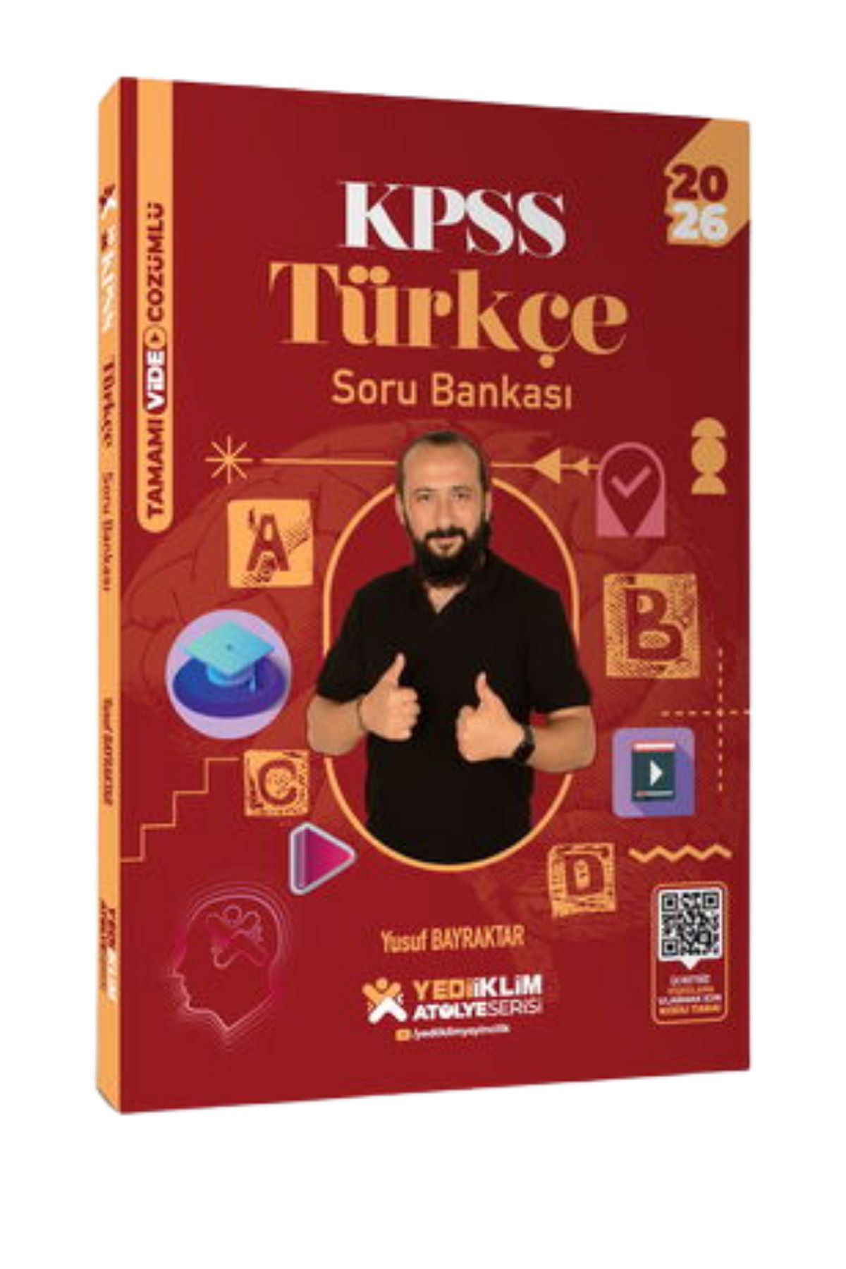 Yediiklim Yayınları 2026 KPSS Genel Yetenek Atölye Serisi Türkçe Video Çözümlü Soru Bankası-Yusuf Bayraktar-YEP YENİ
