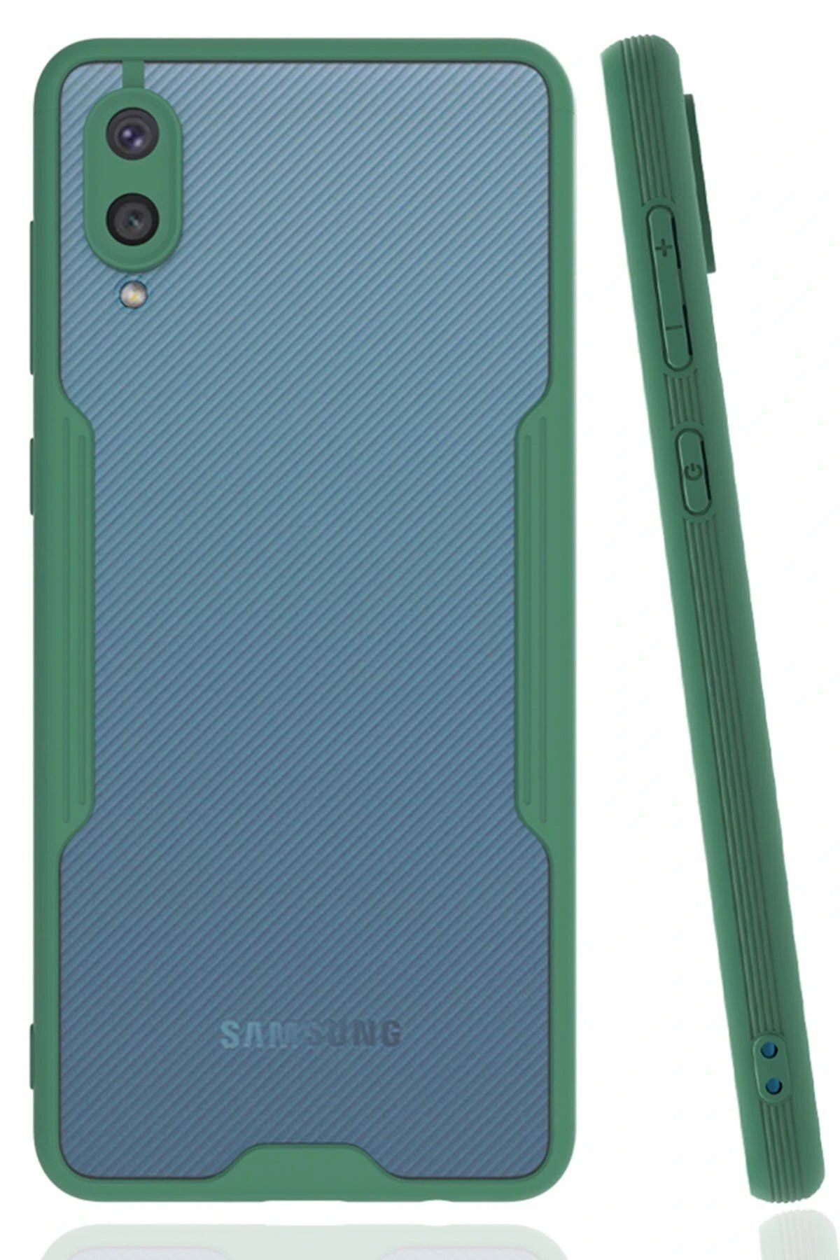 CepteToptan Newface Samsung Galaxy A02 Kılıf Platin Silikon - Yeşil