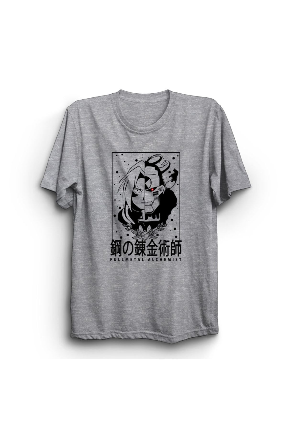 The Fame Fullmetal Alchemist, Anime Manga, Two Faces, Baskılı Unisex %100 Pamuk Tişört