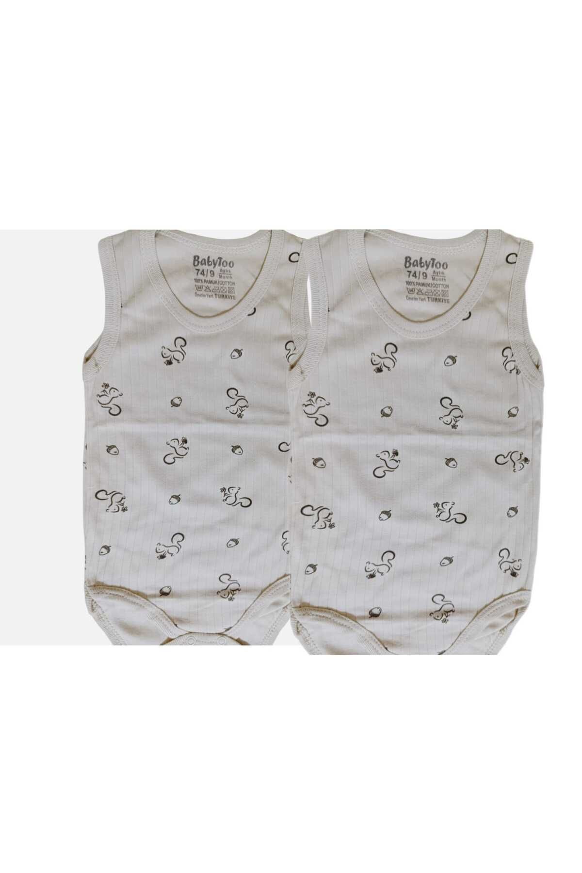 Babytoo 2'li Bebek Çıtçıtlı Body Zıbın Atlet
