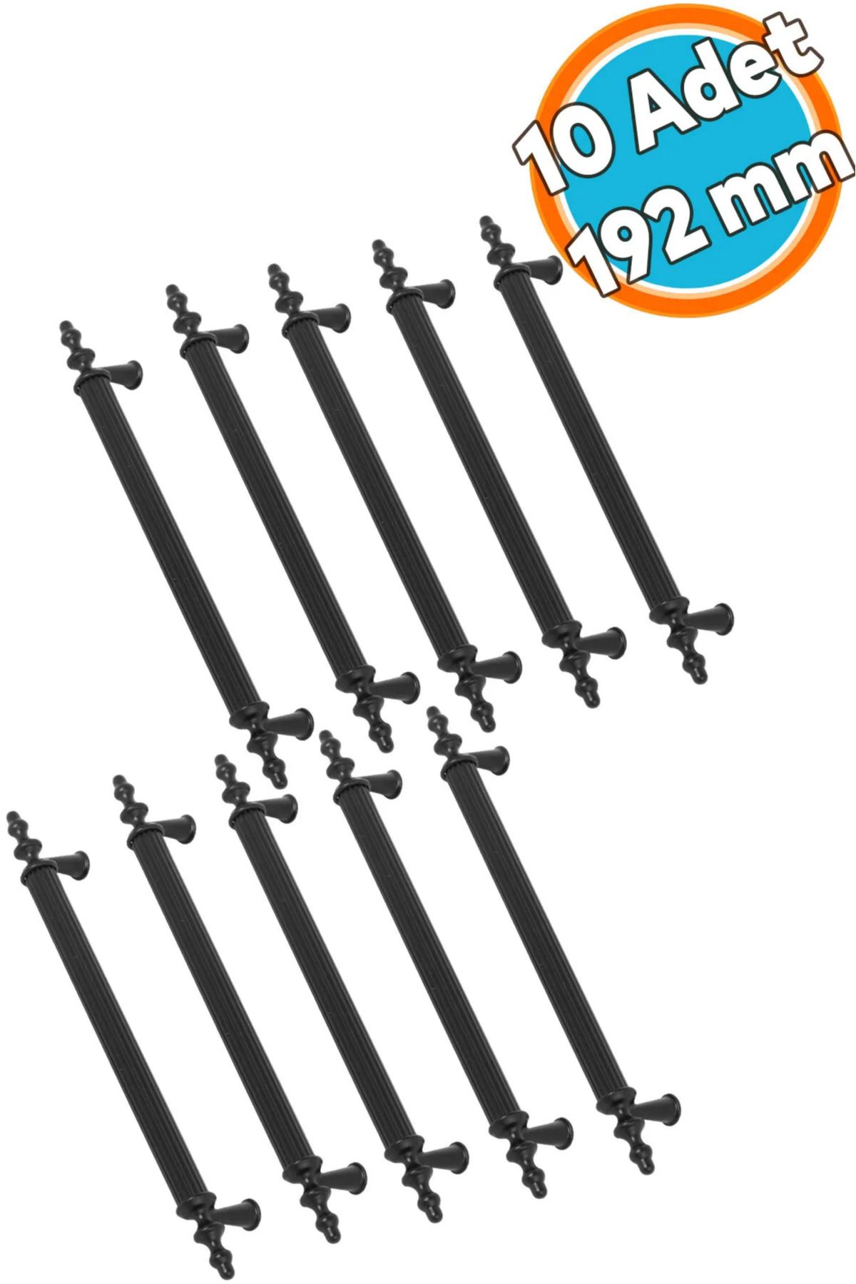 HOME ZDK AWM Mobilya Mutfak Çekmece Dolap Dolabı Kapak Metal Siyah Kulpu Kulbu Kulpları 192 Mm
