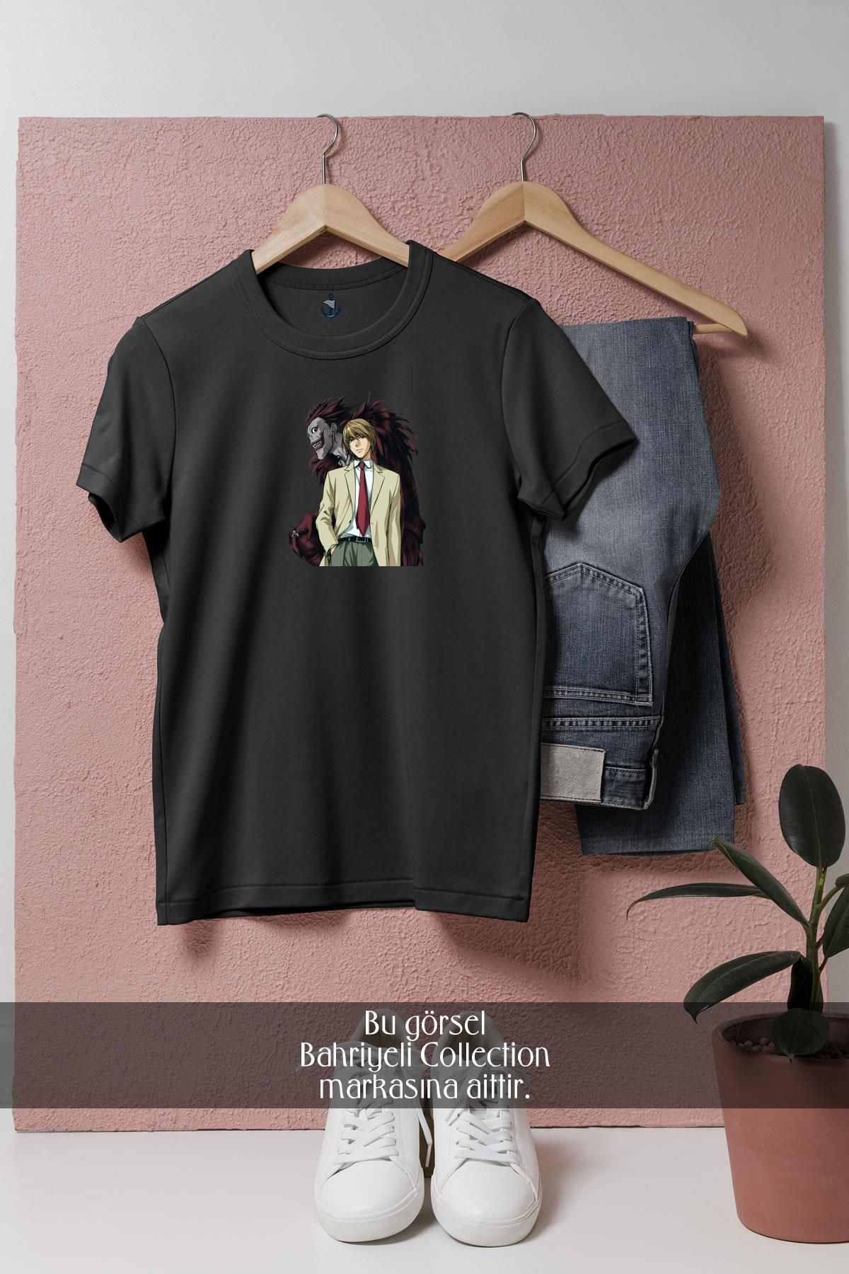 bahriyeli.jpeg Oversize Light Yagami Ryuk Death Note Anime, Tasarımlı Unisex T-Shirt