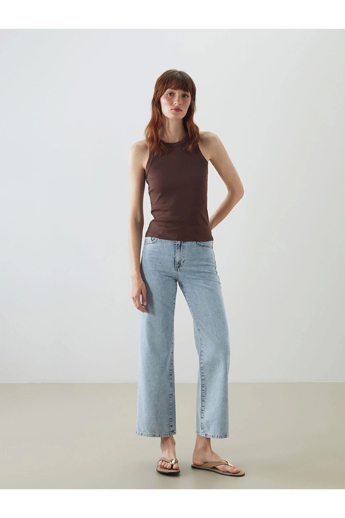 LC Waikiki LCW Jeans Indigo Wideleg Kadın Jean Pantolon