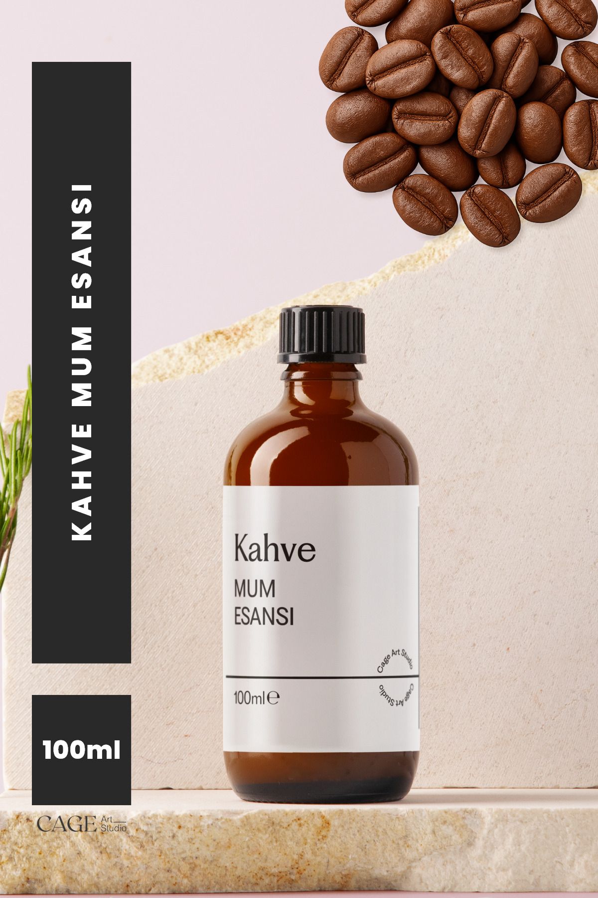 Cageartstudio Kahve Mum Esansı 100 Ml, Yüksek Kalite Mum Esansı, Mum Koku Esansı, Soya Wax Esansı