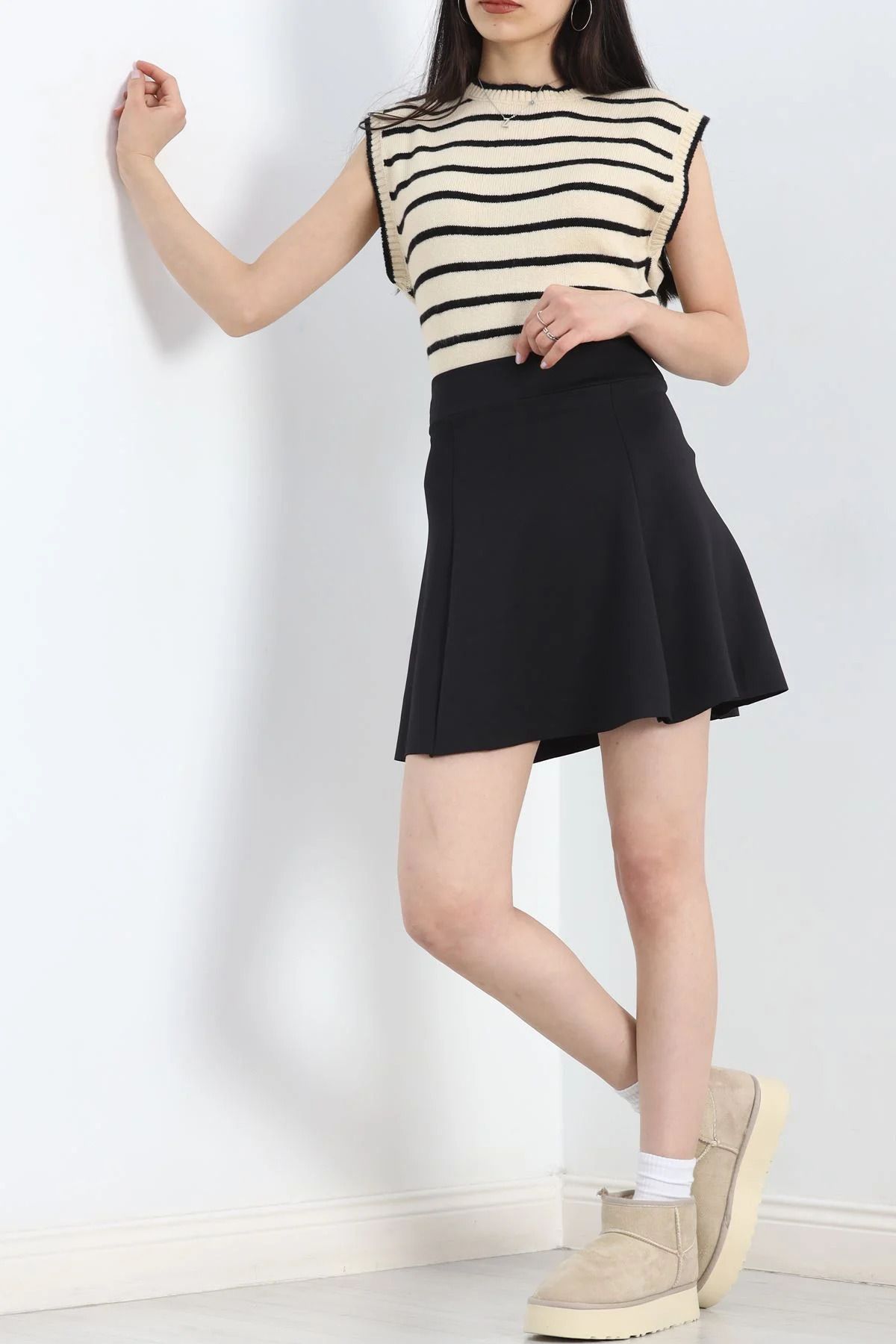 devrialemshoes Kloş Etek Siyah - 9497.316.