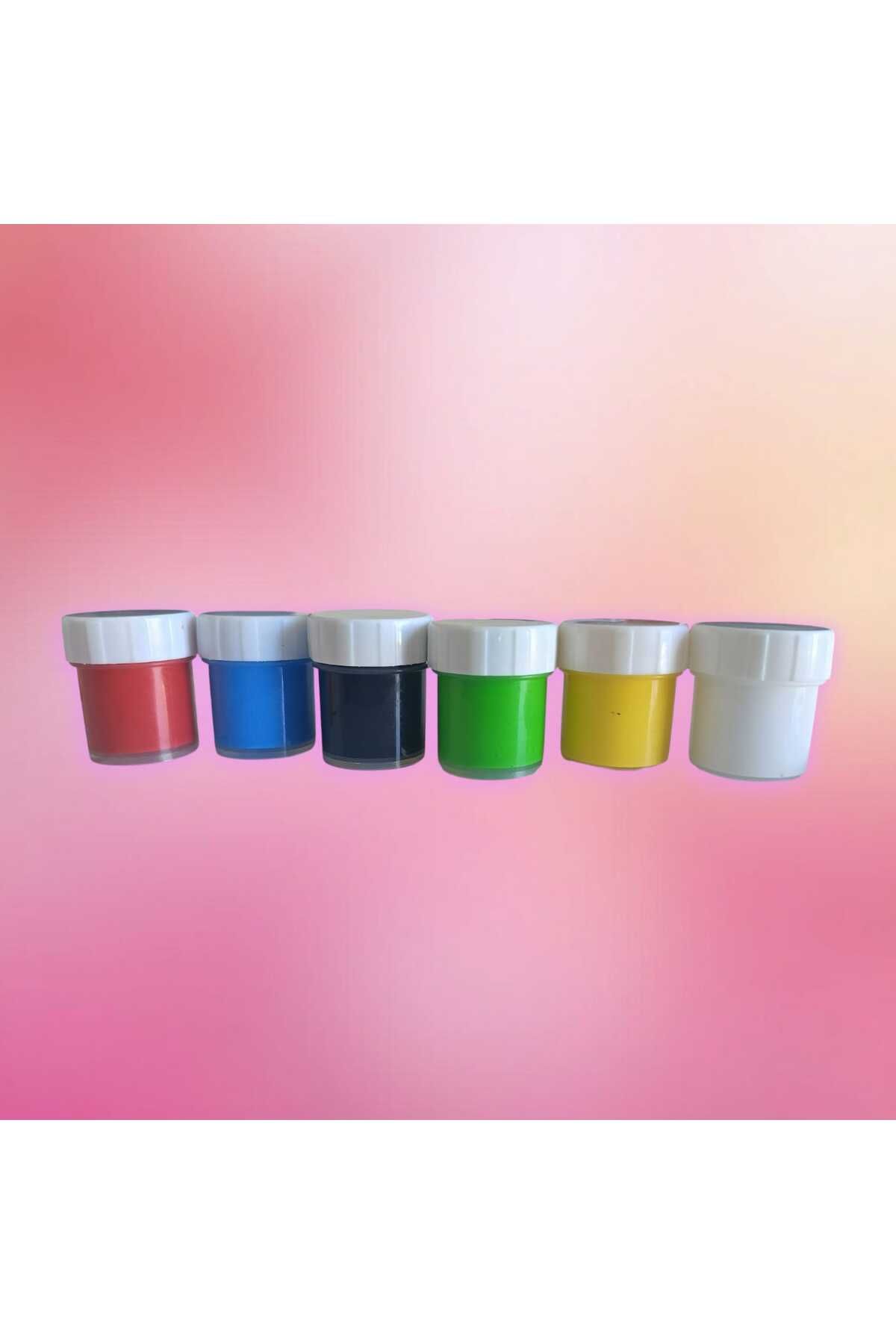 hobidaşım 6 Renk Akrilik Boya Seti (20 ml) – Su Bazlı, Karışabilir, Mat Görünüm