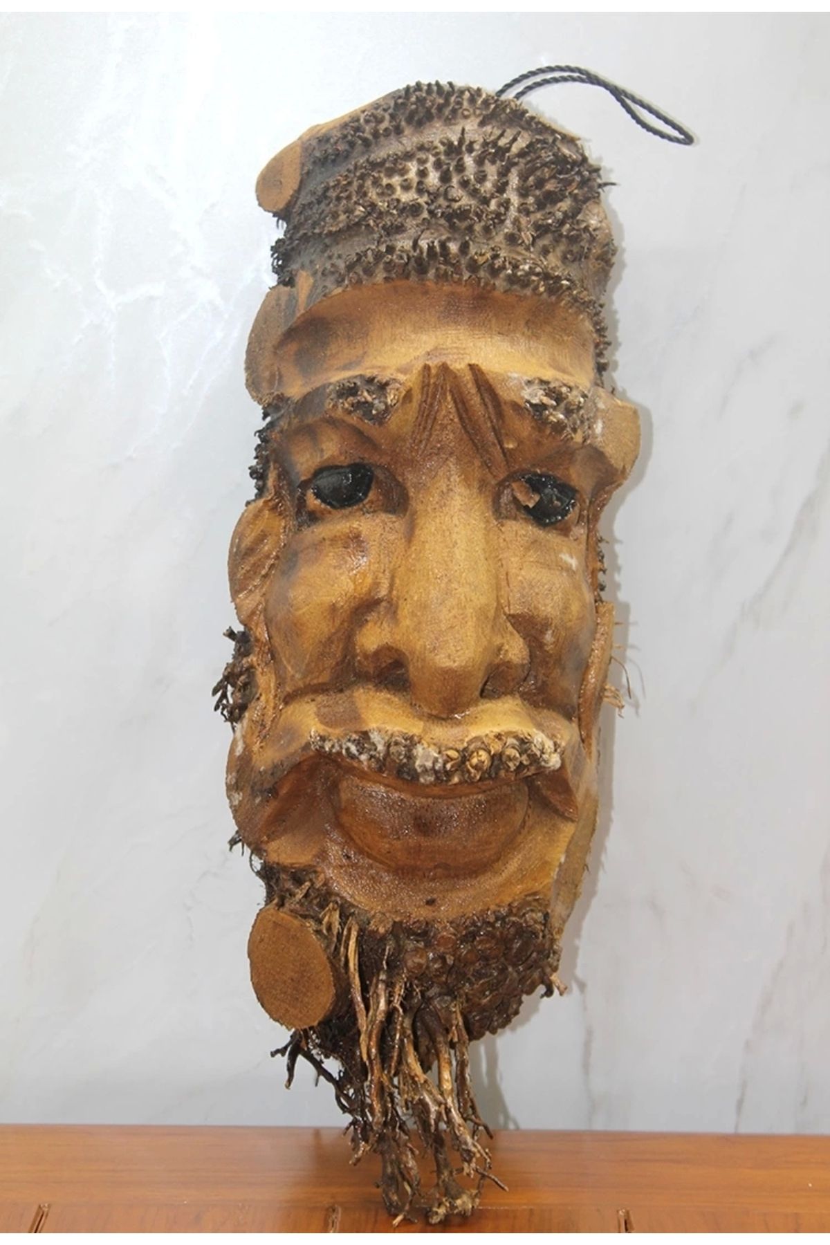 shop Ahşap Duvara Asmalı Yüz Figürü Sayang-10