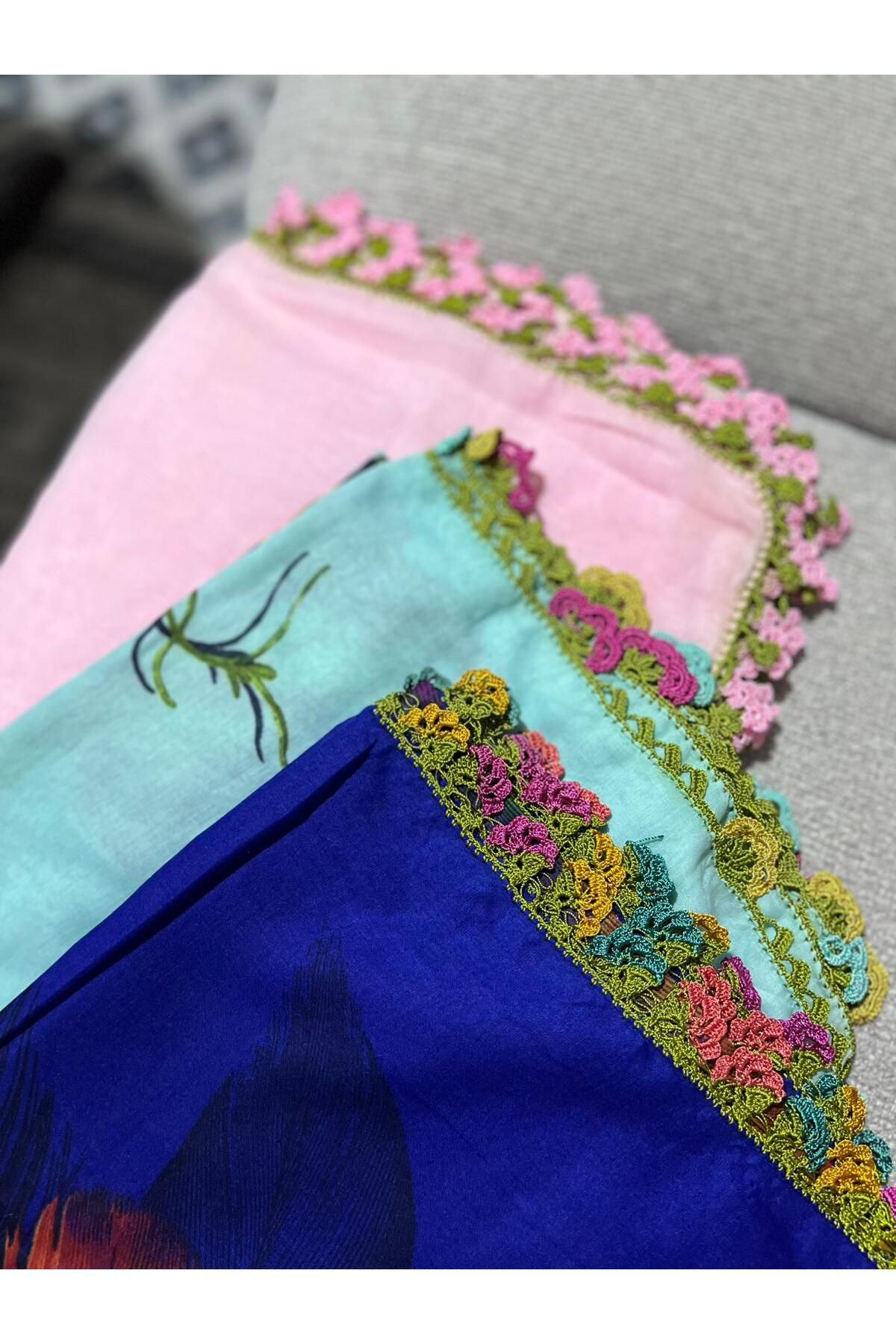 MODA Reyyan yazma El Örgüsü Oyalı yazma tülbent yemeni