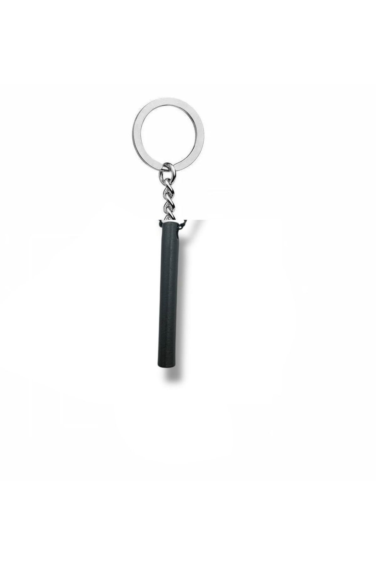 Herşey Nota Dark Core – Füme Renk Silindir Figürlü Unisex Metal Anahtarlık
