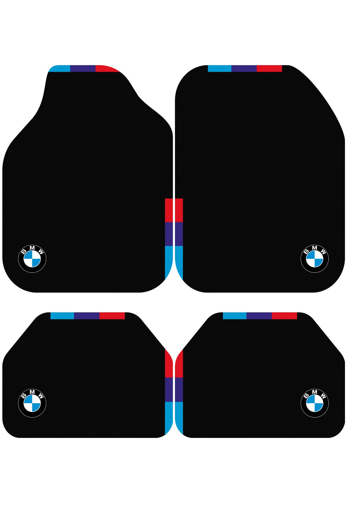 BigArts Home Bmw M Performance Dekor Oto Paspas Takımı Tüm Modellere Uyumlu Makinede Yıkanabilir Universal Kalıp