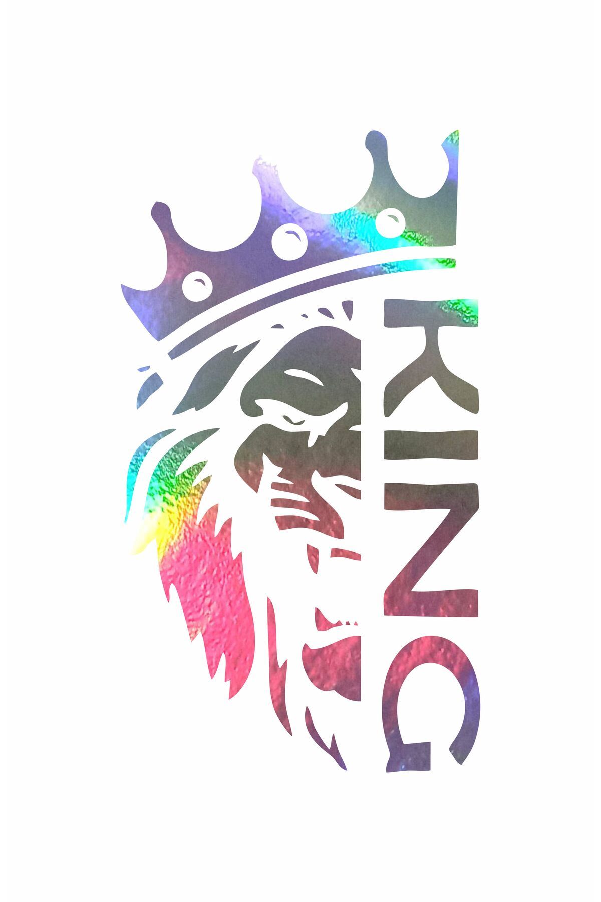 hediyenebak King Kral Araç, Araba, Oto, Motorsiklet, Kask, Laptop, Cam Sticker 25x14 cm