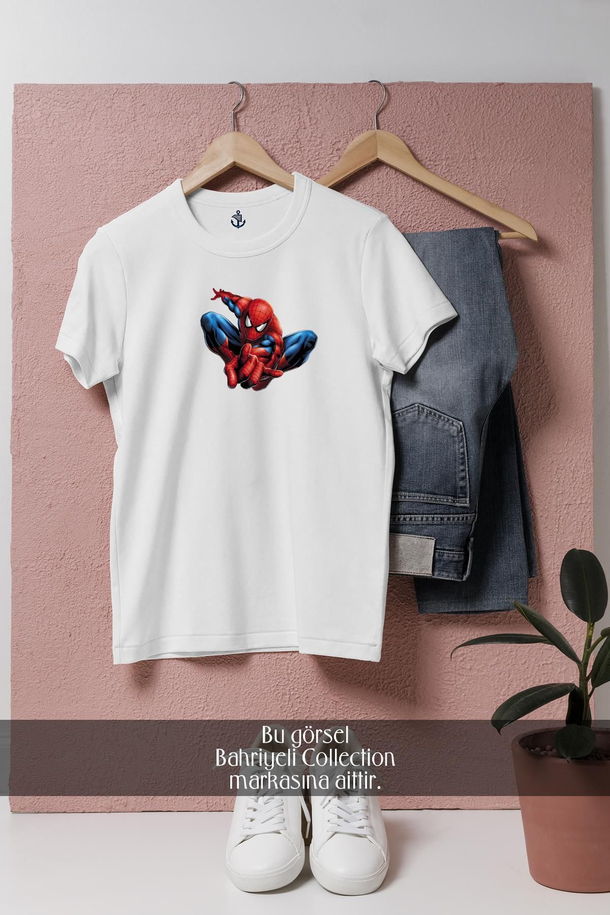 Bahriyeli Collection Oversize Spider-man Örümcek Adam 11 Vektörel Tasarımlı Unisex T-Shirt