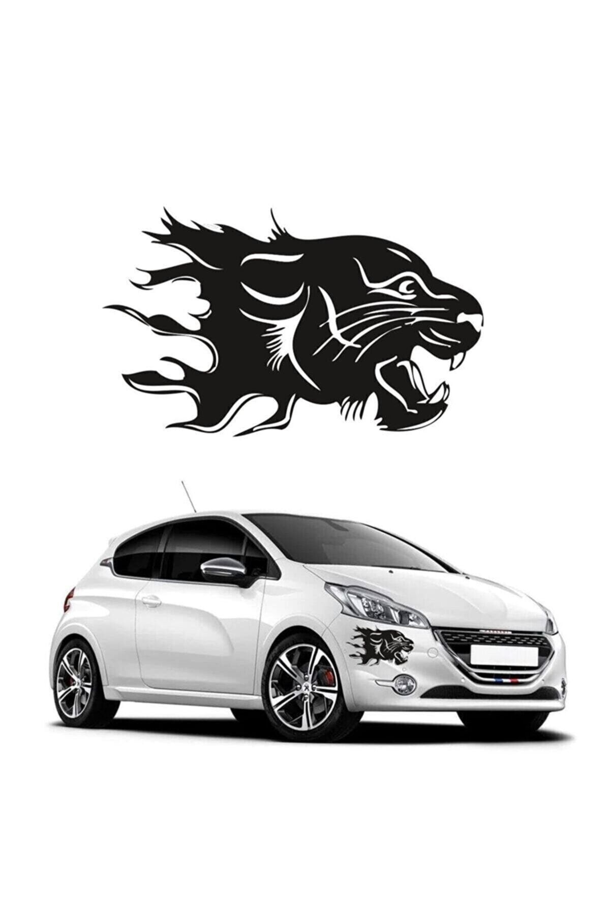 hediyenebak Panter Araç, Araba, Oto, Motorsiklet, Kask, Laptop, Cam Sticker 20x20 cm