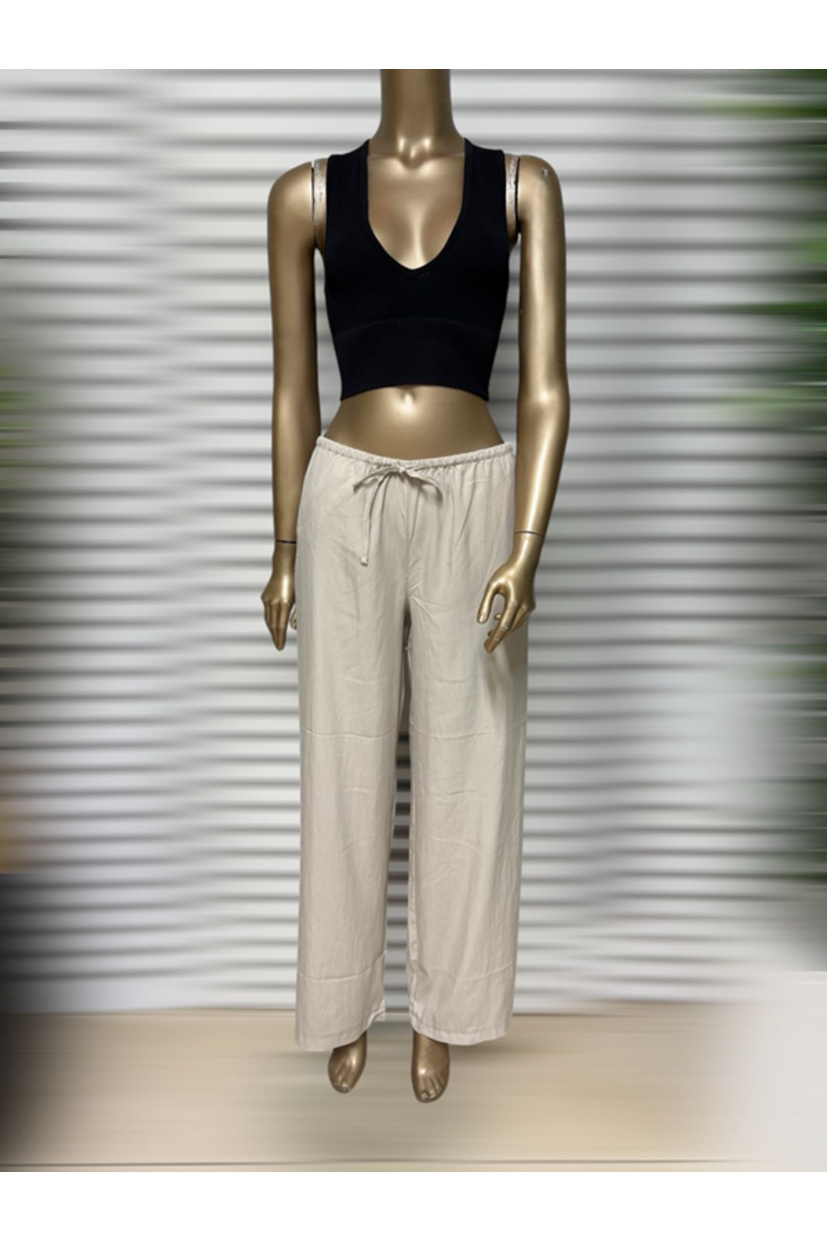SEMİZ GİYİM Semiz Giyim Fitilli Crop Atlet