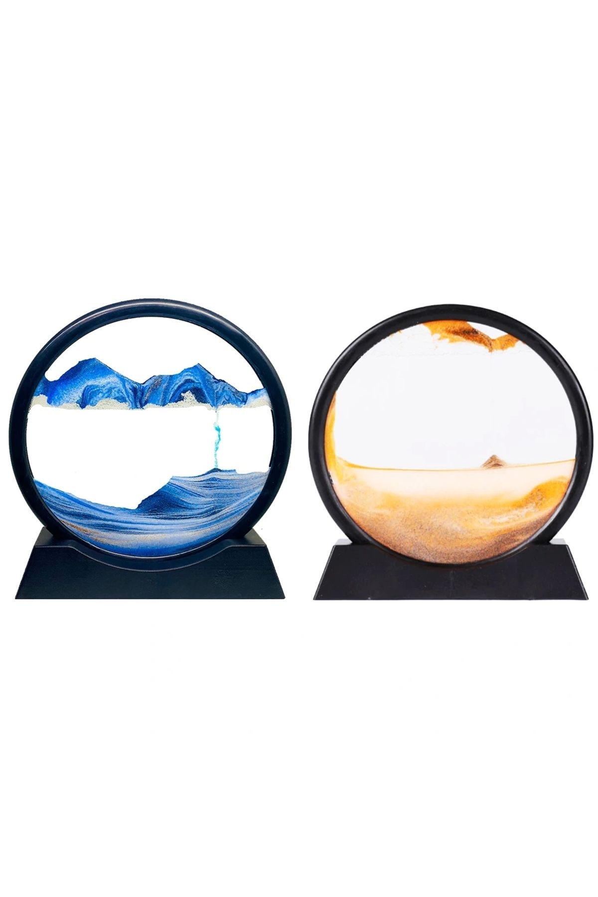 shopwave ASTRONOT KÜÇÜK - 7 inç SULU CAM KUM SAATİ AYNA MODELİ (5047)