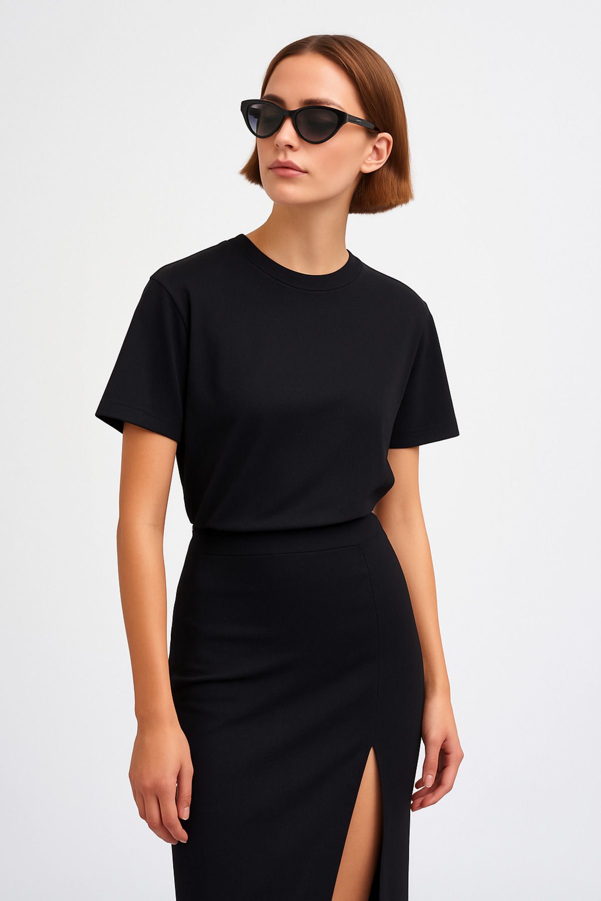 GUARAZ Kadın %100 Organik Pamuk Relaxed Fit Yuvarlak Yakalı T-shirt