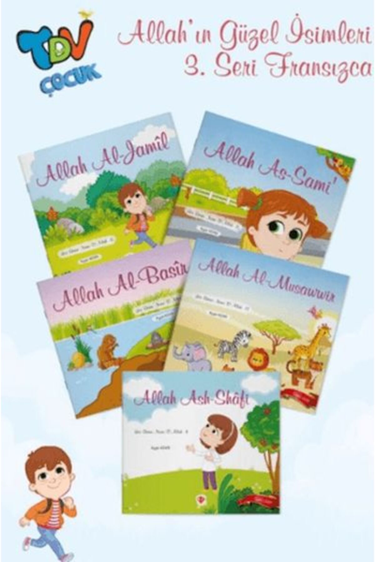 Türkiye Diyanet Vakfı Yayınları Les Beaux Noms D' Allah ( Allahın Güzel İsimleri 3 Set 5 Kitap )