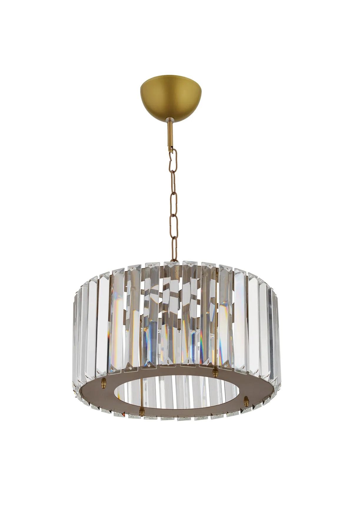 XİGENON Opalya Gold Kristal Şeffaf Camlı Kristal Taşlı Avize