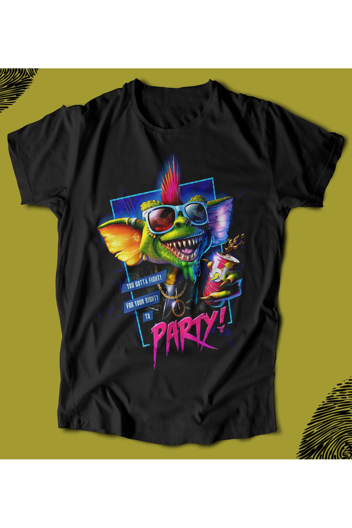 BUTSHIRT BU Tişört 'Gremlins - Party' Regular-Fit' Unisex Tişört