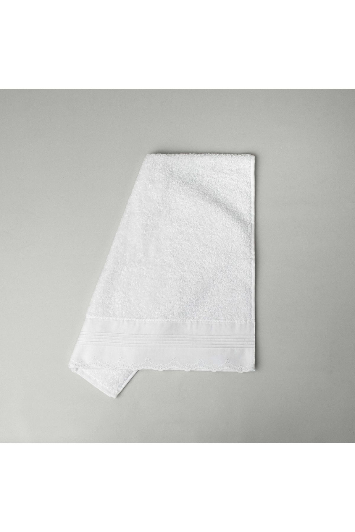 Linens İvory Pamuk Havlu 50X85 cm Beyaz