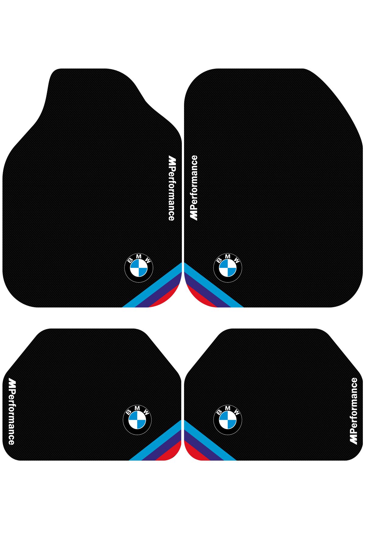BigArts Home Bmw M Performance Dekor Oto Paspas Takımı Tüm Modellere Uyumlu Makinede Yıkanabilir Universal Kalıp