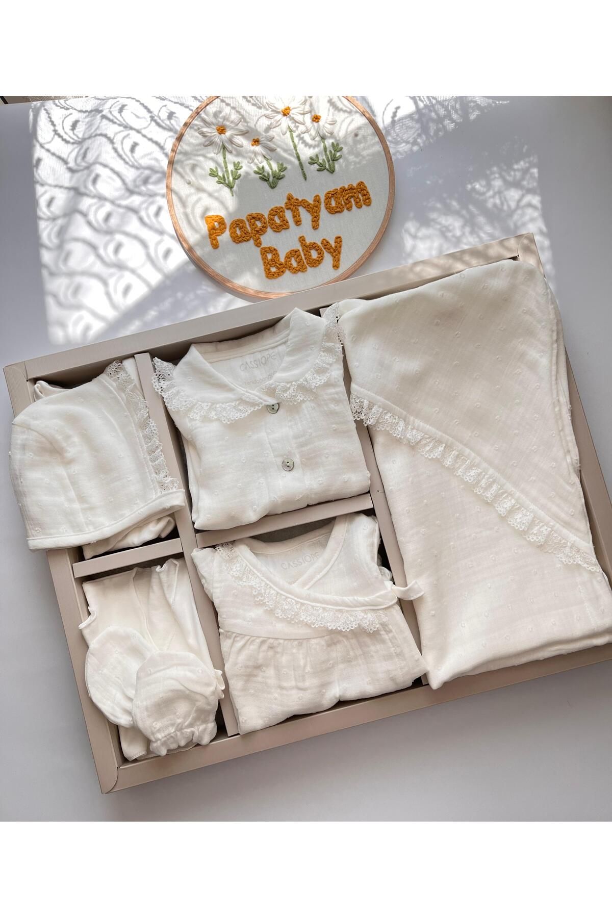 Cassiope %100 Pamuk Müslin Yenidoğan Set