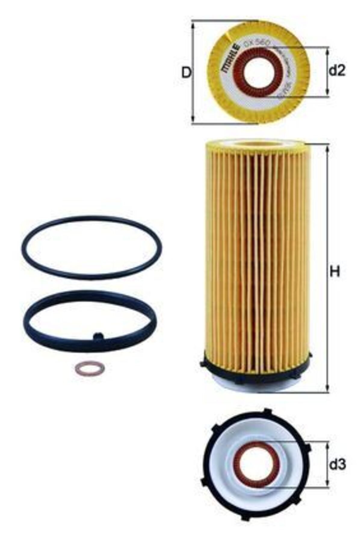 MAHLE YAG FILTRESI BMW N57 E90 E92 E93 F10 F01 F07 E70 E71 E72